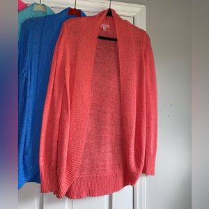Coral Lilly cardigan size medium